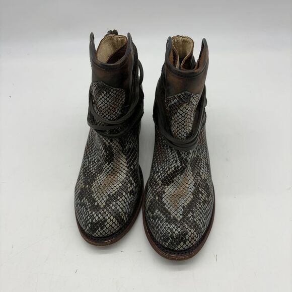 Freebird by Steven Shoes - Freebird by Steven Snake-Effect Leather Ankle Boots